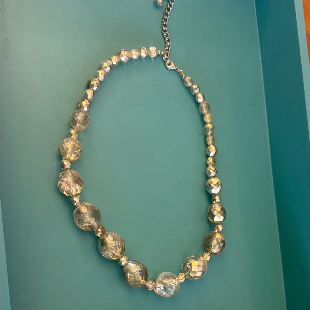 Elegant Silver Beaded Necklace
